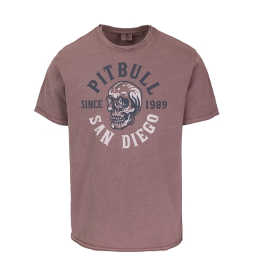 PitBull West Coast - pánské triko SKULL LOGO burgundy