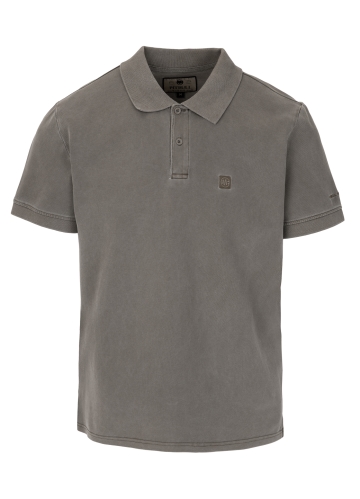 PitBull West Coast - pánske tričko WASHED POLO hnedé