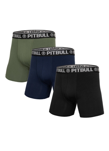 PitBull West Coast - sada 3 boxeriek PITBULL - čierna/olivová/tmavomodrá