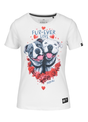 PitBull West Coast - dámské triko FUR EVER LOVE bílé