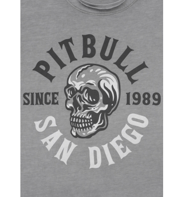 PitBull West Coast - pánské triko SKULL LOGO šedé (3)