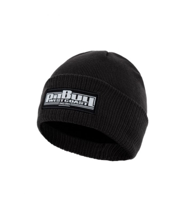 PitBull West Coast - ONE TONE BOXING čierna zimná pletená čiapka