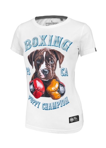 PitBull West Coast - dámske tričko BOXING PUPPY biele
