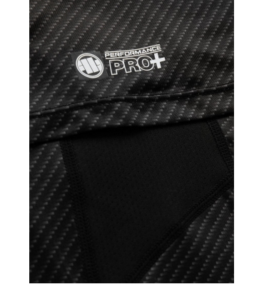 PitBull West Coast - Pánsky PERFORMANCE MESH CARBON SMALL LOGO Rashguard, čierny (6)