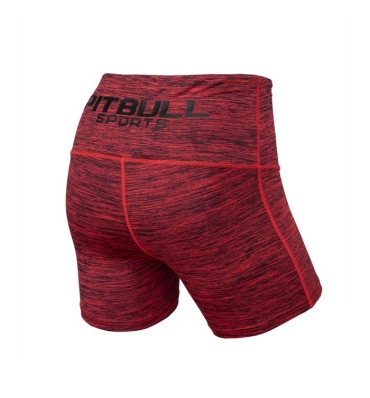 PitBull West Coast - dámske šortky PERFORMANCE COMPRESSION koralove melírovanie