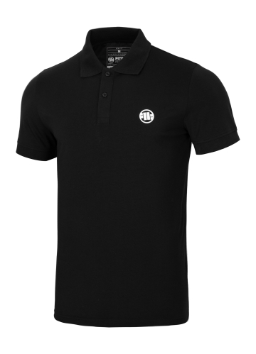 PitBull West Coast - pánske tričko POLO JERSEY SMALL LOGO čierne
