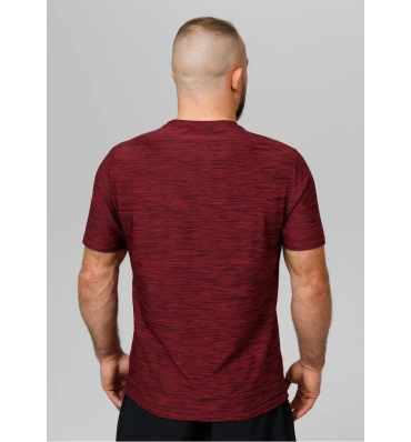 PitBull West Coast - pánské triko casual sport SMALL LOGO burgundy melír (1)