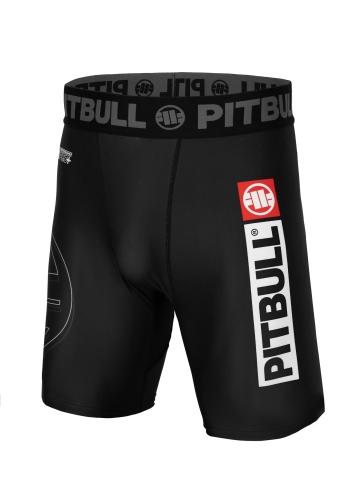 PitBull West Coast - pánske kompresné šortky HILLTOP SPORTS čierne