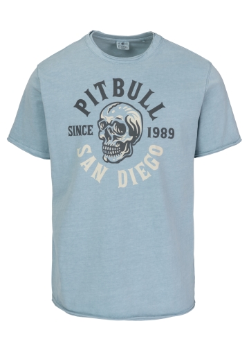 PitBull West Coast - pánské triko SKULL LOGO modré