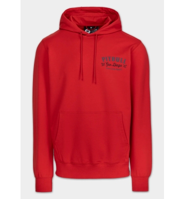 PitBull West Coast - pánská KP mikina STRENGHT &amp; RESPECT červená