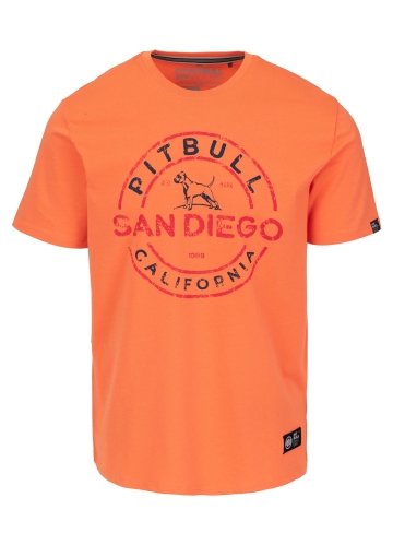 PitBull West Coast - pánske tričko SAN DIEGO oranžové