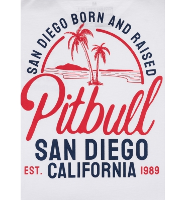 PitBull West Coast - pánské triko SAN DIEGO BORN bílé (4)