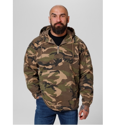 PitBull West Coast - pánská bunda BASSMORE woodland camo