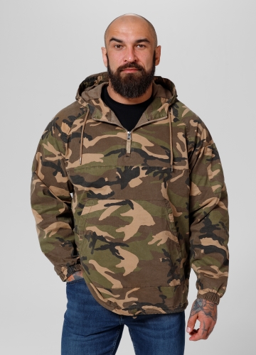 PitBull West Coast - pánská bunda BASSMORE woodland camo