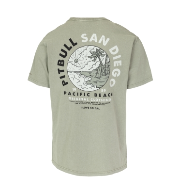 PitBull West Coast - pánske tričko PLANET SURF prané béžové