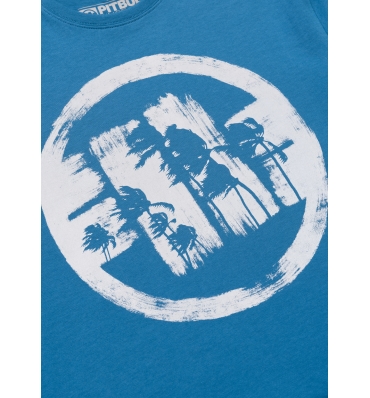 PitBull West Coast - pánské triko LOGO PALMS modré (3)