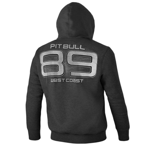 PitBull West Coast - Pánska KP mikina EIGHTY NINE tmavošedá