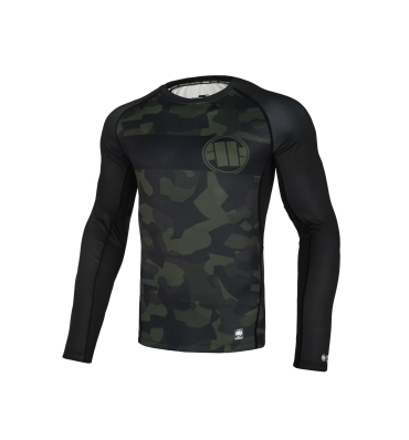 PitBull West Coast - pánsky L.S. rashguard DILLARD CASINO čiernoolivový