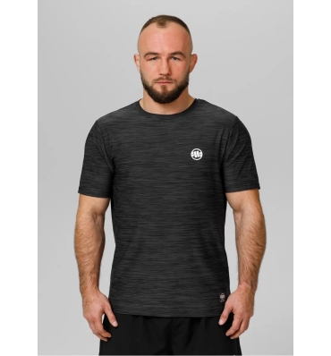 PitBull West Coast - pánské triko casual sport SMALL LOGO černý melír (1)