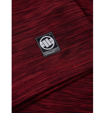 PitBull West Coast - pánské triko casual sport SMALL LOGO burgundy melír (4)