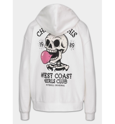 PitBull West Coast - dámská KP mikina CHEW ON THIS bílá