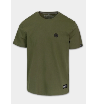 PitBull West Coast - pánské triko SMALL LOGO 170 olivové