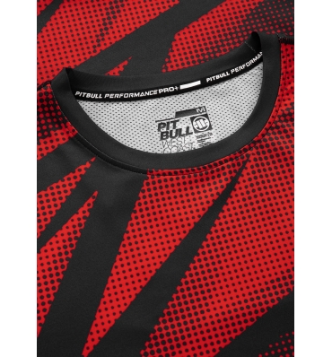PitBull West Coast - pánský rashguard Performance Mesh DOT CAMO 2 červený (2)