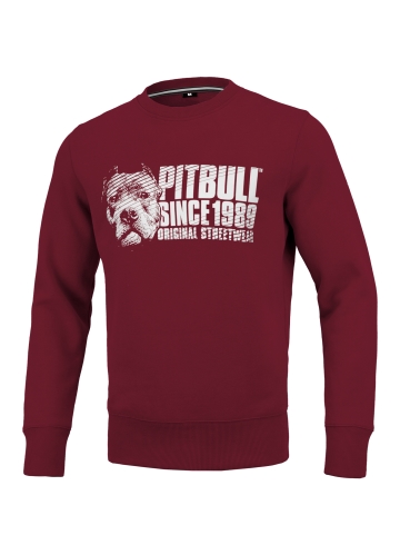 PitBull West Coast - pánská mikina BLOOD DOG burgundy