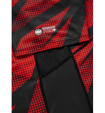 PitBull West Coast - pánský rashguard Performance Mesh DOT CAMO 2 červený (5)