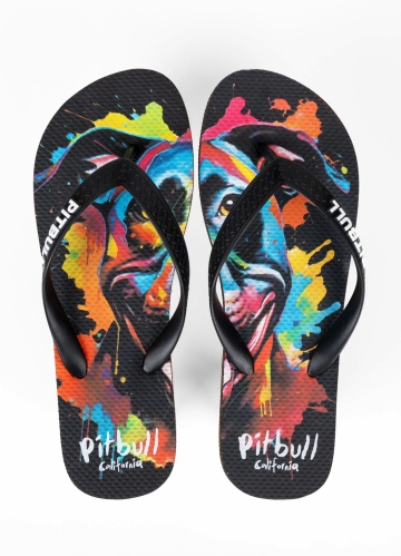 PitBull West Coast - Flip Flop WATER COLOR DOG černé