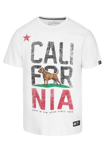 PitBull West Coast - pánské triko CALIFORNIA bílé