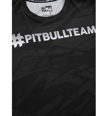 PitBull West Coast - Pánsky funkčný tričko HASHTAG Rashguard, čierne (2)