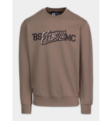 PitBull West Coast - pánská mikina MC hnědá