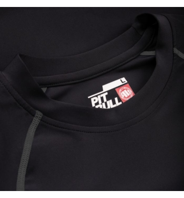 PitBull West Coast - Pánsky rashguard L.S. SMALL LOGO REFLECTIVE čierny (2)