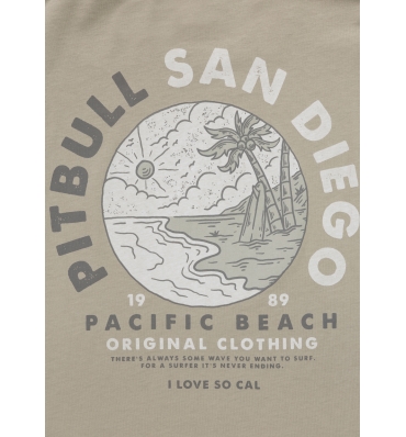 PitBull West Coast - pánske tričko PLANET SURF béžové (4)