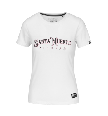 PitBull West Coast - dámské triko SANTA MUERTE ROSE bílé