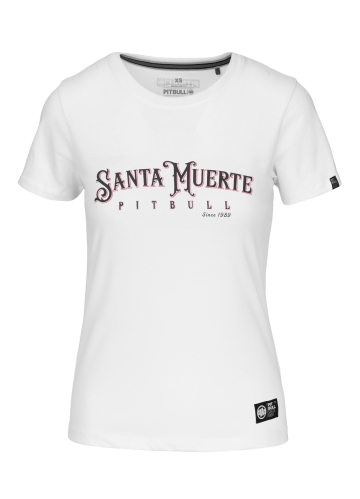 PitBull West Coast - dámské triko SANTA MUERTE ROSE bílé