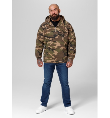 PitBull West Coast - pánská bunda BASSMORE woodland camo (1)