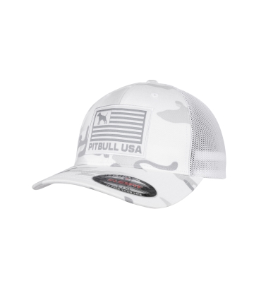 PitBull West Coast – šiltovka MESH full cap PITBULL USA biela