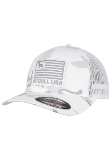 PitBull West Coast - kšiltovka MESH full cap PITBULL USA bílá