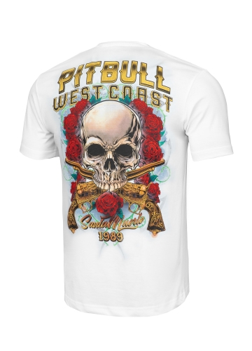 PitBull West Coast - pánské triko SANTA MUERTE bílé (1)
