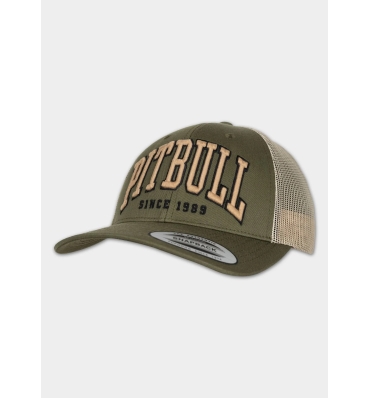 PitBull West Coast – snapbacková čiapka MESH PITBULL NORTON v olivovo-pieskovej farbe