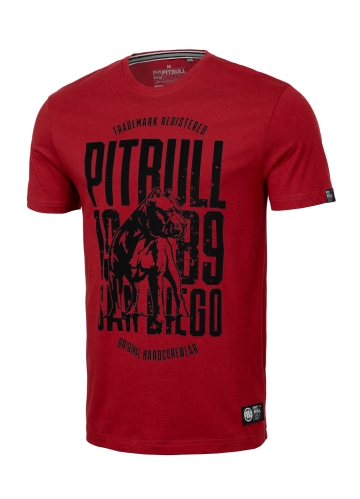 PitBull West Coast - pánske tričko SAN DIEGO DOG červené