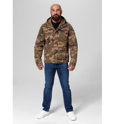 PitBull West Coast - pánská bunda FALLON woodland camo (1)