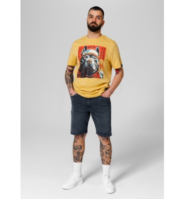 PitBull West Coast - pánske džínsové šortky HIGHLANDER dark wash