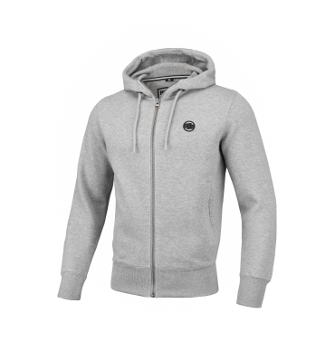 PitBull West Coast - pánská KPZ mikina SMALL LOGO premium pique šedý melír