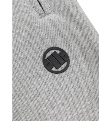 PitBull West Coast - pánské tepláky SMALL LOGO premium pique šedý melír (2)