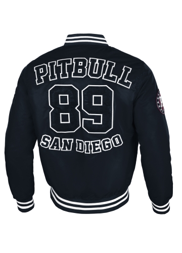 PitBull West Coast - pánská zimní bunda SILVERING tmavě modrá (1)