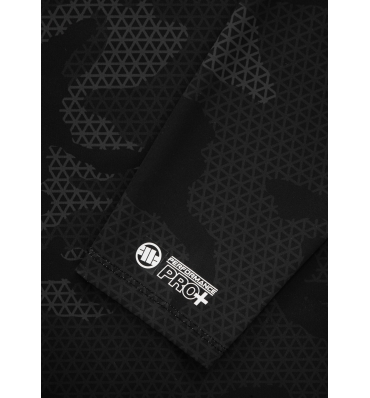 PitBull West Coast - pánský LS rashguard NET CAMO HILLTOP 2 all black camo (5)