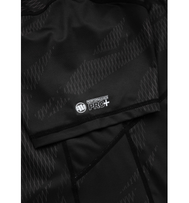 PitBull West Coast - Pánsky funkčný tričko HASHTAG Rashguard, čierne (4)
